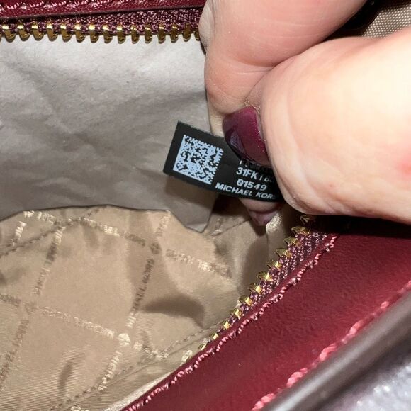 Michael Kors Red and Burgundy Women's Bag - Picture 11 of 12